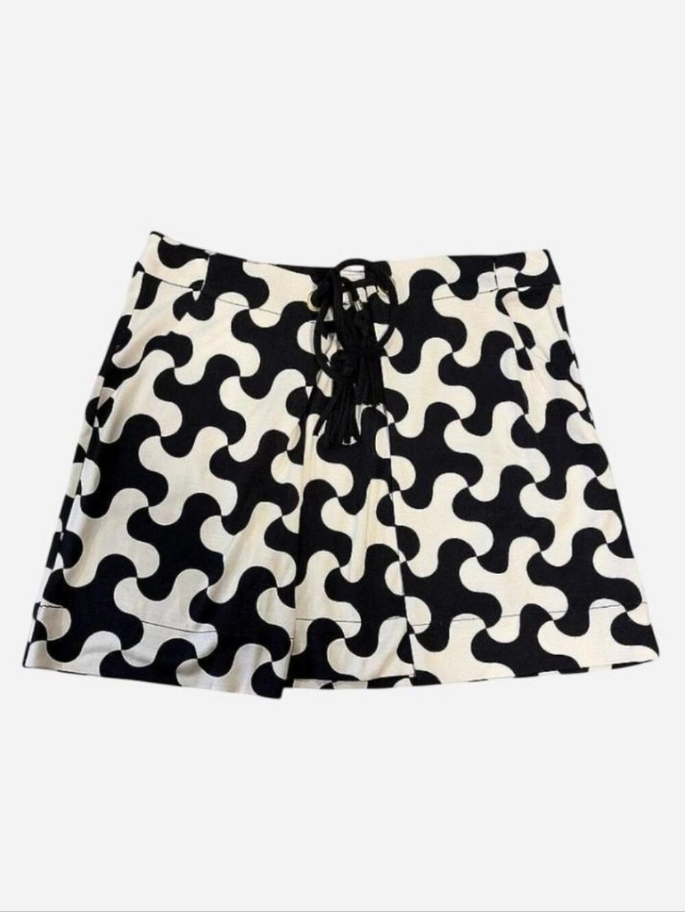 Diane von Furstenberg Black and White Mini Skirt